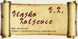Vlajko Koljević vizit kartica
